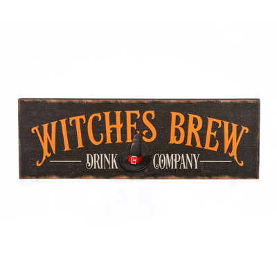 Halloween "Witches Brew" Wood Wall Sign