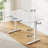 Glass Standing Desk with Writable Surface and Built-In Storage Drawers, Adjustable Height-614875031-615160082