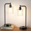 Lampe de chevet industrielle en verre 16,5 po avec contrôle tactile, prise de courant et USB A&C