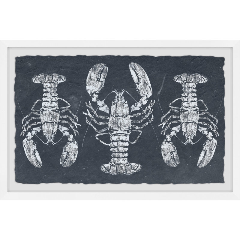 Lobsters by Parvez Taj - Single Picture Frame Painting, 20cm H x 30cm W