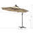 10' Solar LED Lighted Cantilever Umbrella