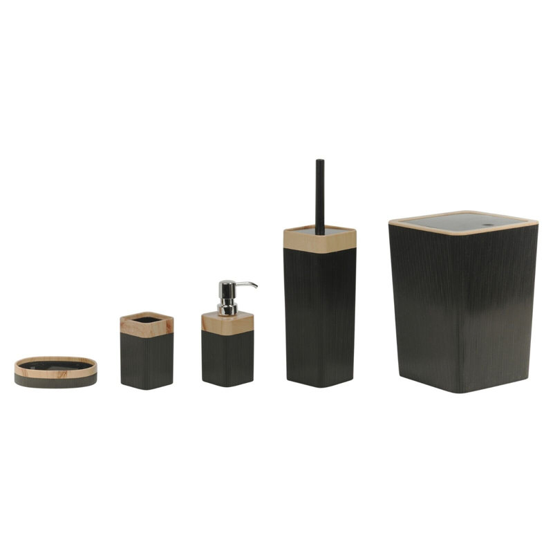 Nirgun Bathroom Accessory Set, Anthracite