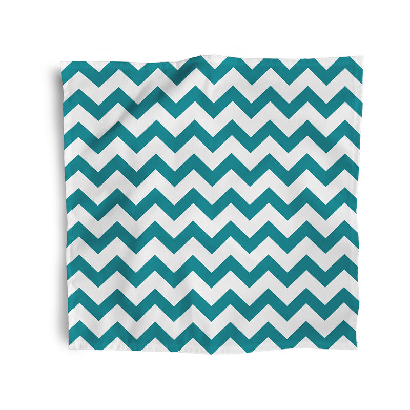 Largel Polyester Chevron Square Napkin, Teal