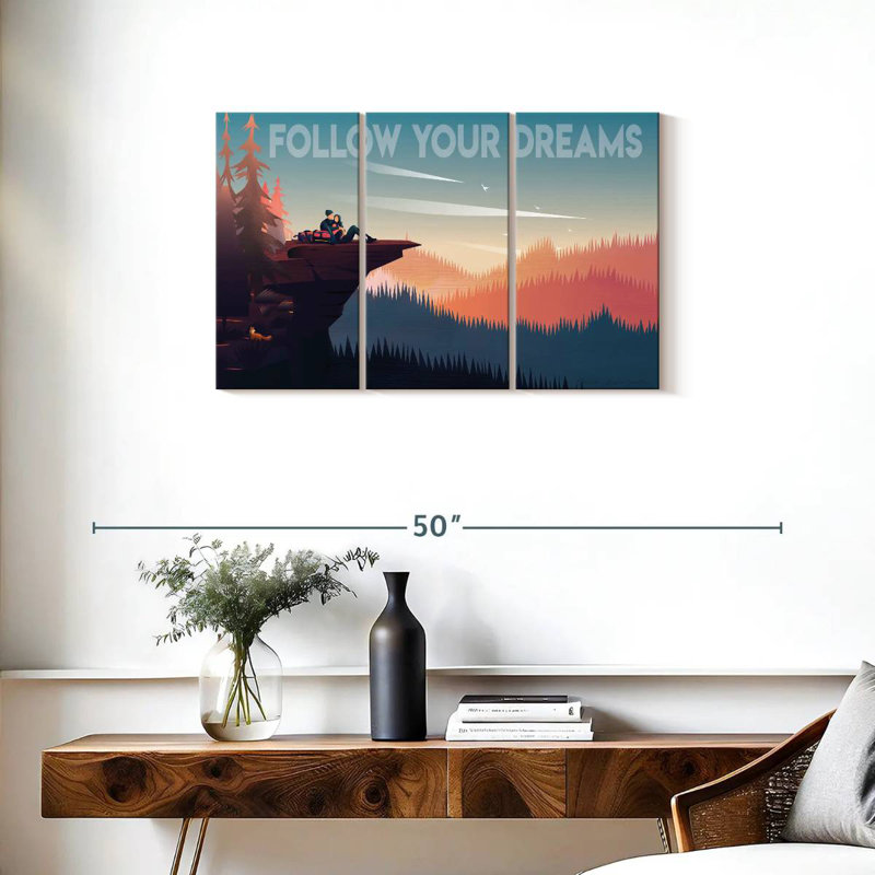 «Tergel Follow Your Dreams Lovers», H 20 po x l 33 po