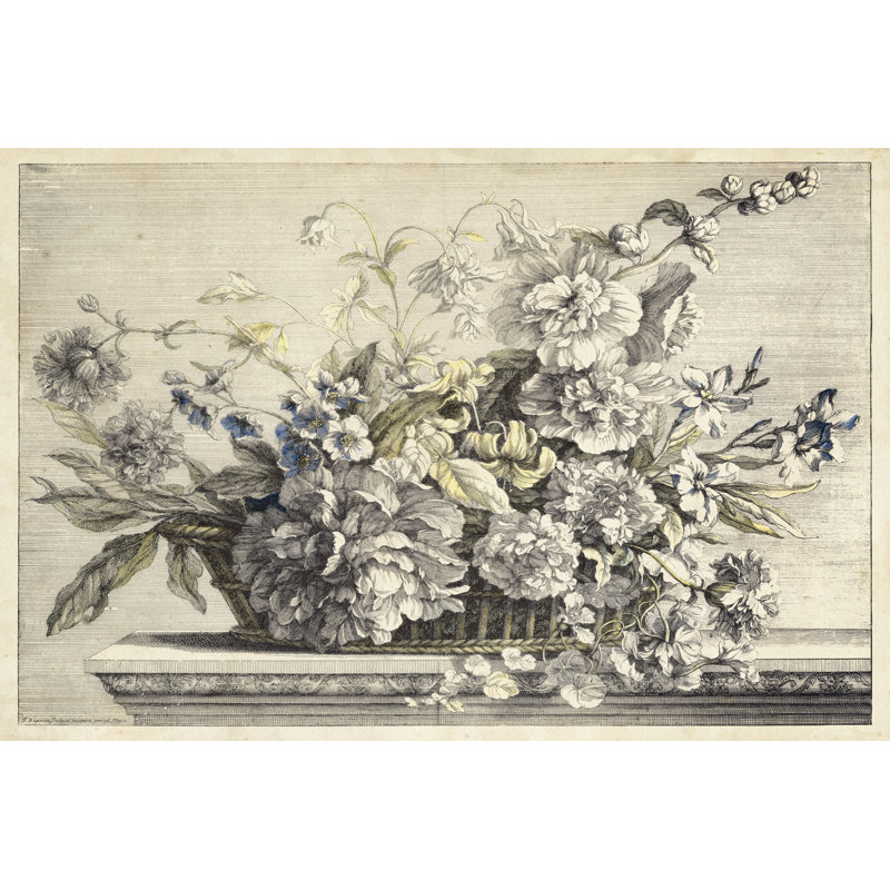 Vintage Basket Of Flowers II by Giovanni Baptiste - Wrapped Canvas Art Prints, 30cm H x 46cm W x 3.8cm D