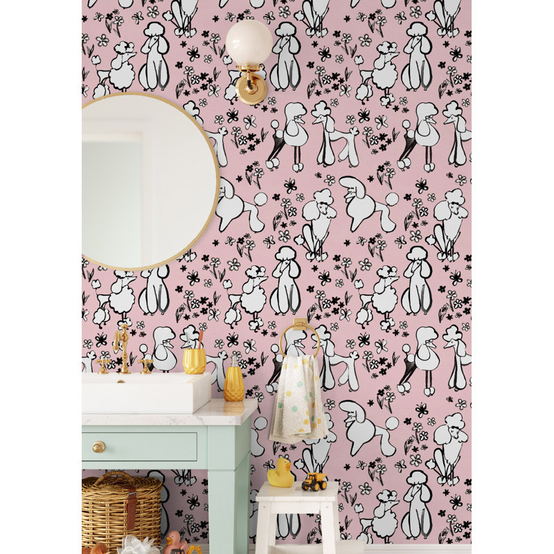 Wallpaper Double Roll by Yuki Osada, Pink