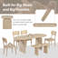 Ensemble de table de salle à manger 6 pièces avec banc, ensemble de chaises de table ovales pour 6 personnes, ensemble de salle à manger de style moderne, naturel
