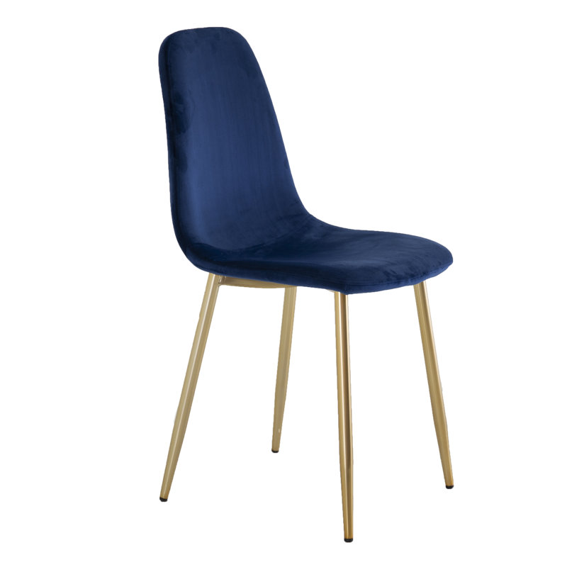 Carbondale 48.5cm H Velvet Upholstered Side Chair, Royal Blue