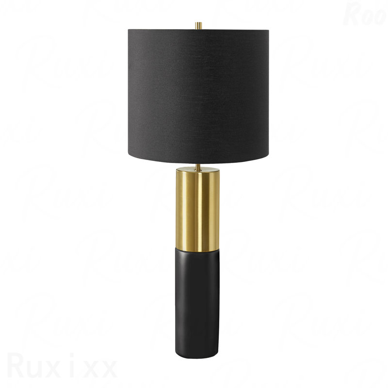 Lampe de table - H 25 po, matériau en béton noir