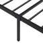 Lit simple en métal noir - stable, chambre silencieuse essentielle, caractéristique de confort,