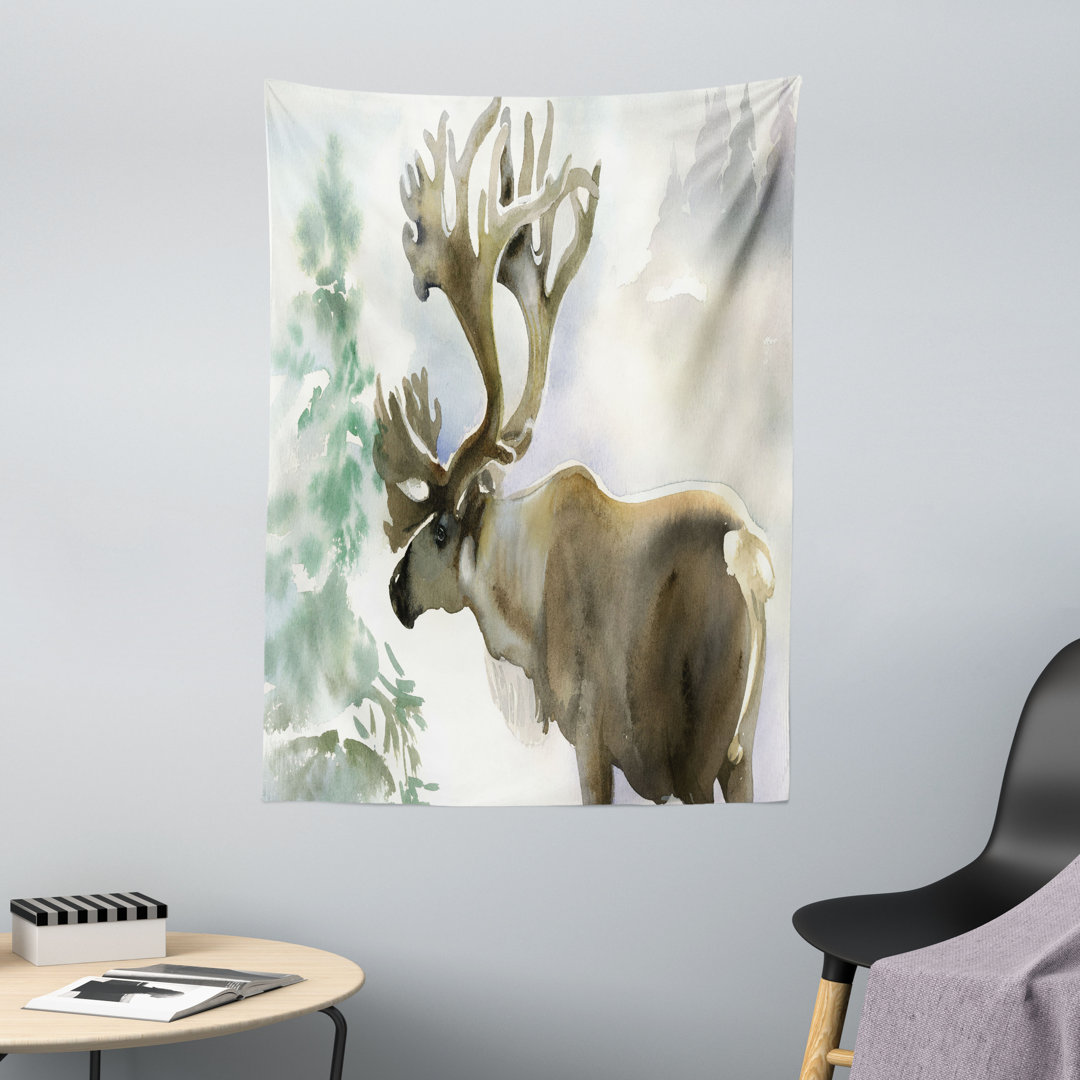 Wandbild Winterwald-Malerei