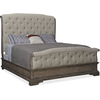 Tufted Upholstered Low Profile Standard Bed -  Hooker Furniture, 5820-90850-84