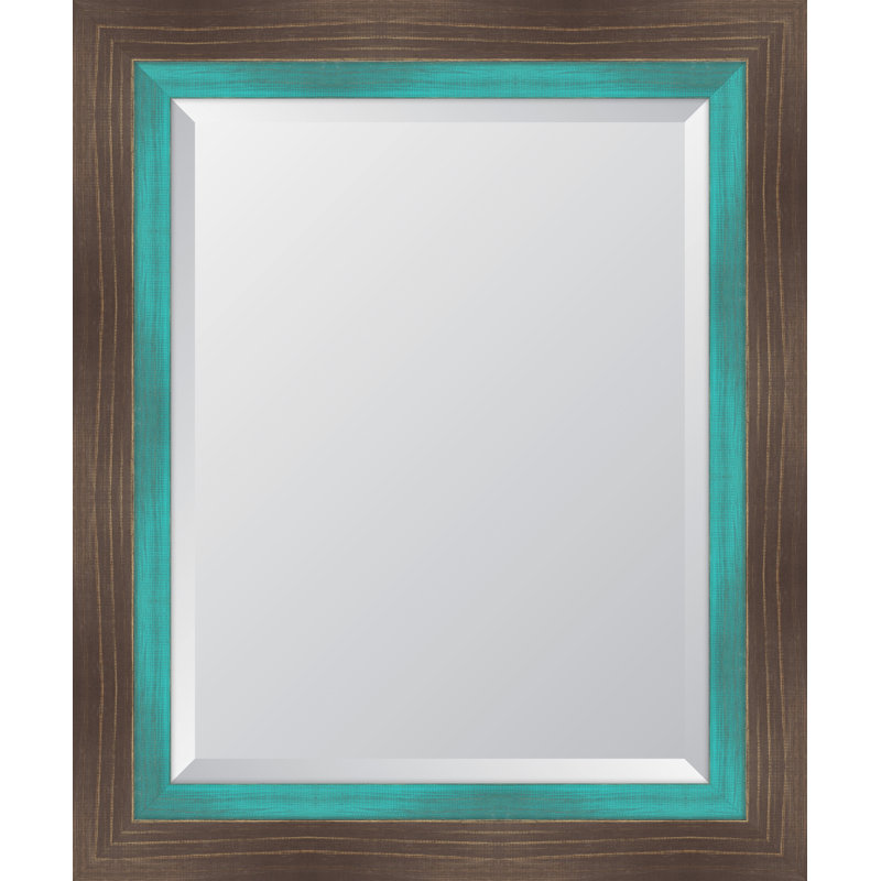 Miroir mural Farmhouse, H 36 po x l 30 po, Turquoise