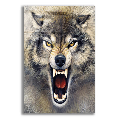 Art mural en verre Millwood Pines «Wolf» par Harro Maass