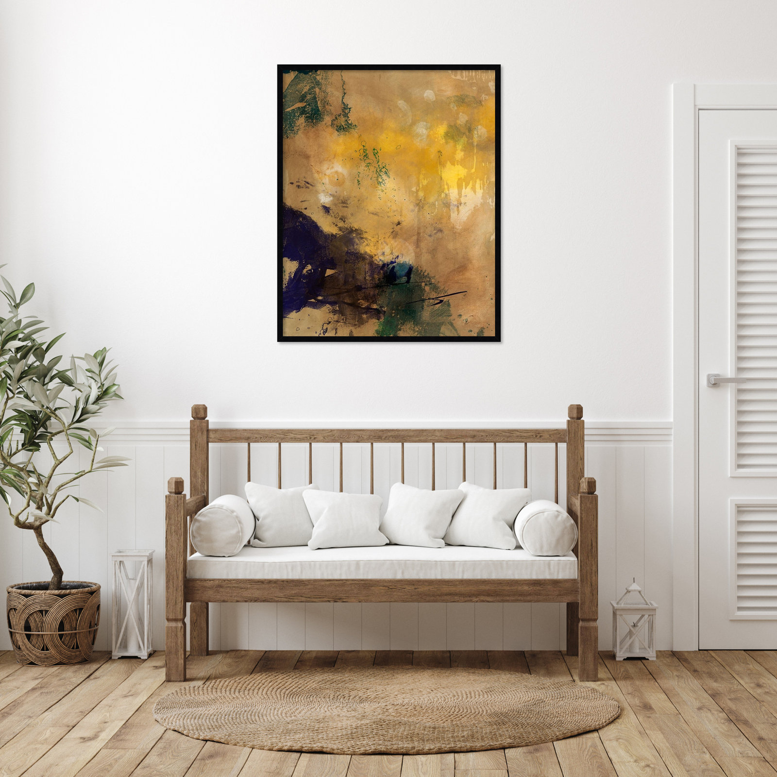 Flagler "Amber Haze II" Print, 41" H x 33" W, Black