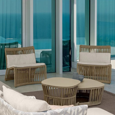 Breayna 2 - Person Patio Conversation Set with Cushions