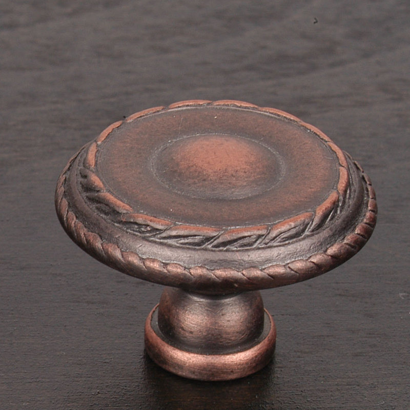 Poignée à double tranchant CK Series, Diamètre du bouton 1,5 po, Distressed Copper