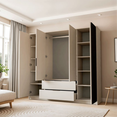 NELA Wardrobe with Slatted Fronts