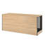 Meuble pour chien XL en bois avec chambre double et plateau