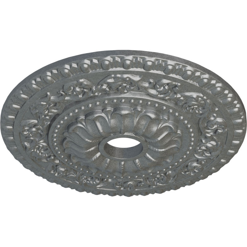 Médaillon de plafond Endurathane Vaduz, DE 23 1/2 po x P 3 1/2 po x P 2 1/8 po (convient aux auvents jusqu'à 3 1/2 po), finition platine peinte à la main