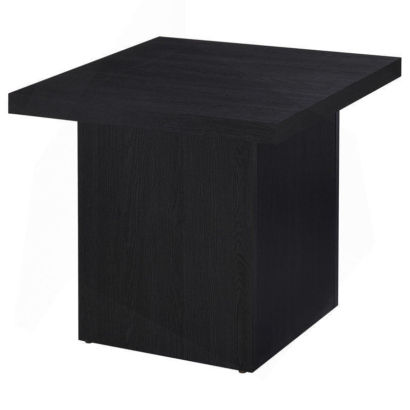 Table de bout carrée noire Exeter, Noir