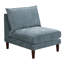 Collection modulaire 6 pièces Chic: 4 chaises sans accoudoirs, 2 repose-pieds en tissu minéral, 6 chaises modulaires: couleur suède-761132132