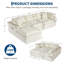Canapé d'angle modulaire Chenille Cloud avec méridienne et pouf, canapé compressible 3 pièces, sans assemblage, beige-97639122