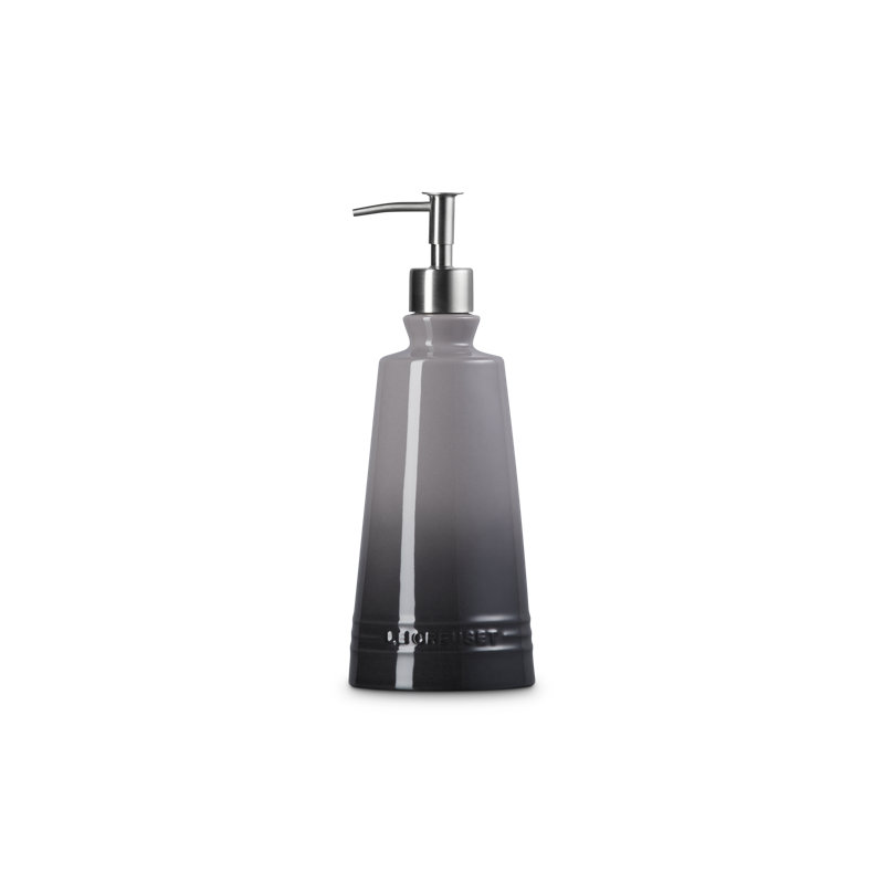 Le Creuset Stoneware Signature Soap Dispenser 20 Oz Sea Salt, Gray
