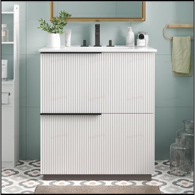 Meuble-lavabo 30 po avec tiroirs et lavabo