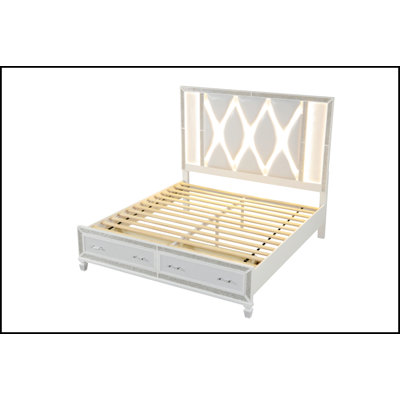 Grand lit de rangement Crystal