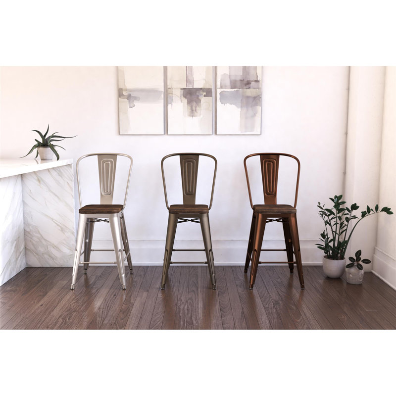 North Andover Bar Stool, Copper, Counter Stool (23.5” Seat Height)
