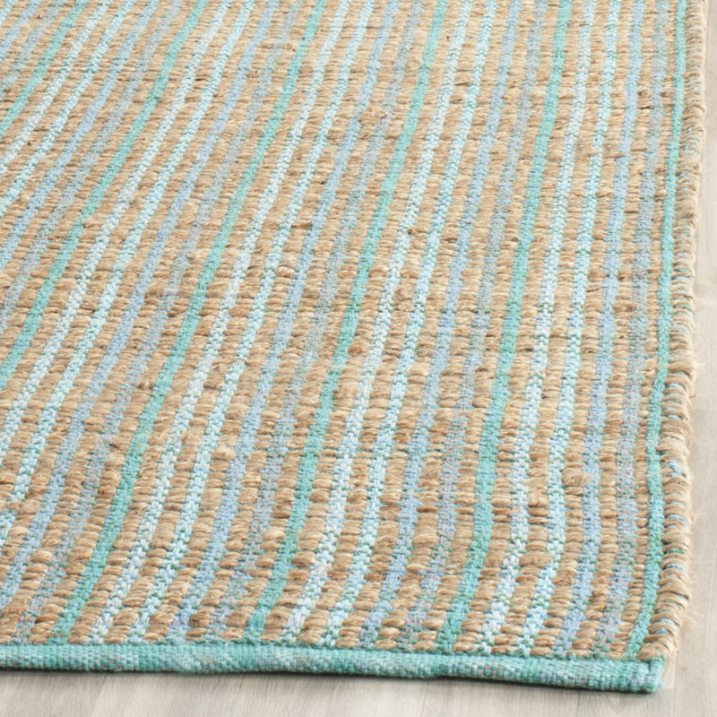 Erlandson Striped Hand Woven Area Rug, Rectangle 122 x 183 cm