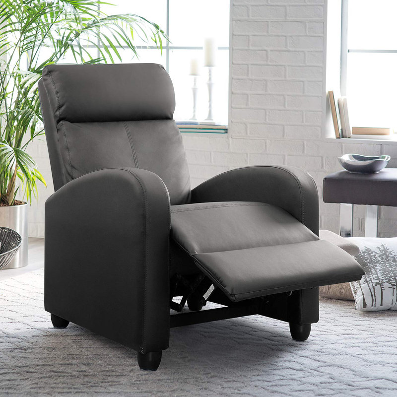 Fauteuil de massage en similicuir Udall, Similicuir noir