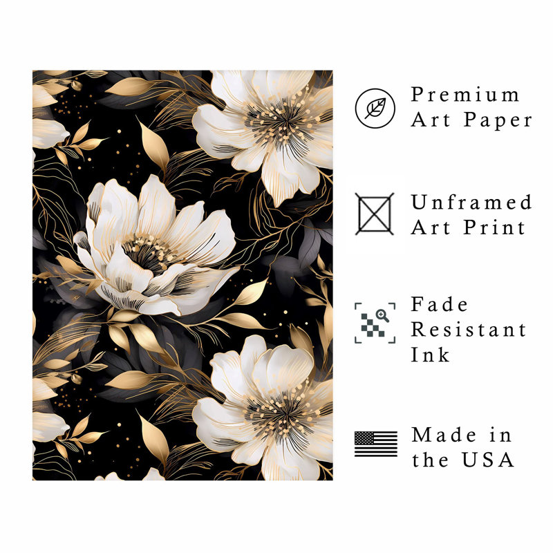 «Floral Victorian Floral Dream», reproduction d'art classique sans cadre, H 14 po x l 11 po