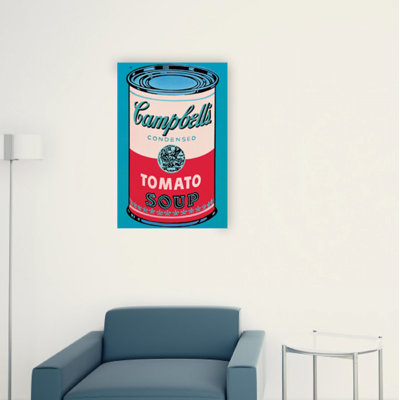 Campbell Soup Can 1965 by Warhol - Single Picture Frame Painting on MDF