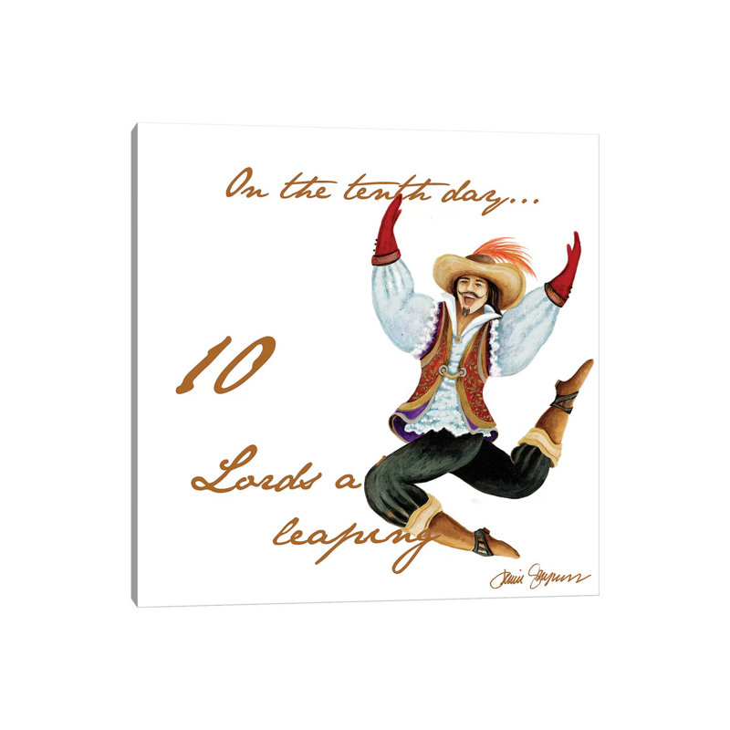 Ten Lords A-Leaping by Janice Gaynor - Wrapped Canvas Print, 45.72 cm H x 45.72 cm W x 1.91 cm D