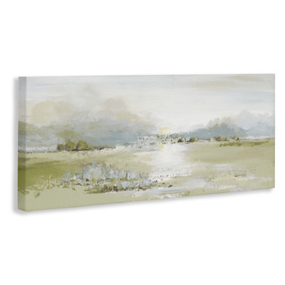 «Green Dunes», art mural sur toile, par Patricia Pinto
