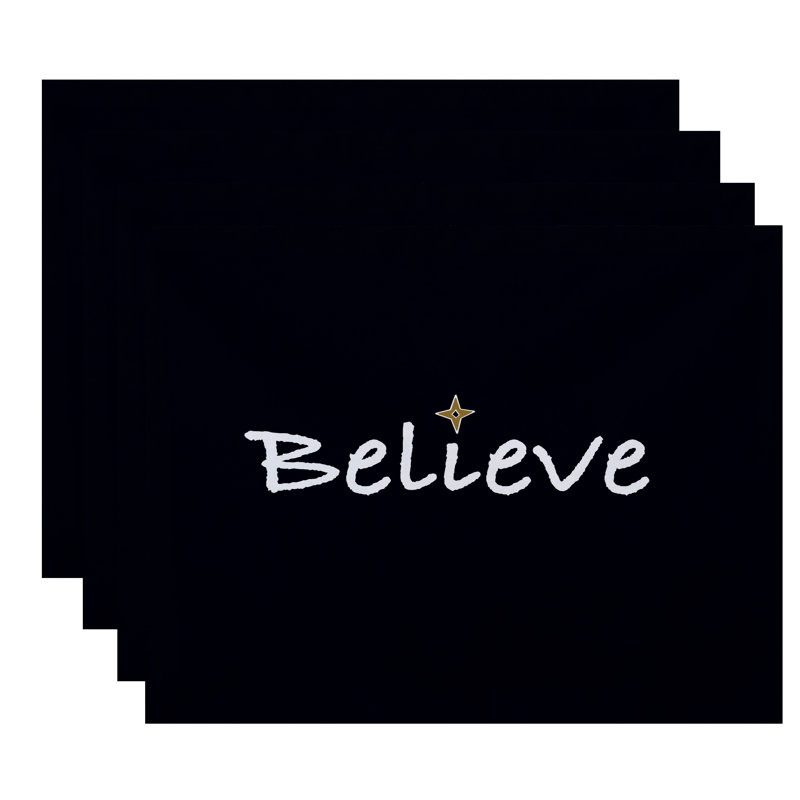 Ensemble de napperons 4 pièces Annica Believe, Bleu marine