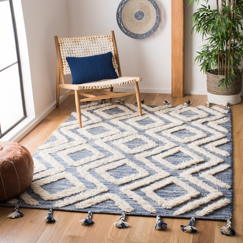 Tapis en laine touffeté à la main Alimatou, Rectangle 8 pi x 10 pi