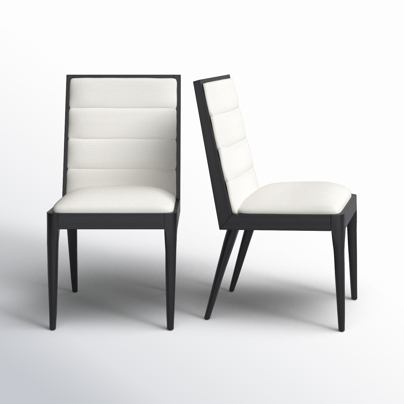 Preston Linen Parsons Chair, Black