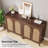 Set Of 2 Rattan Sideboard Buffet Cabinet