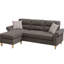 Canapé modulaire moderne brun clair avec coussins et coussins de canapé de couleur réversible-785071226