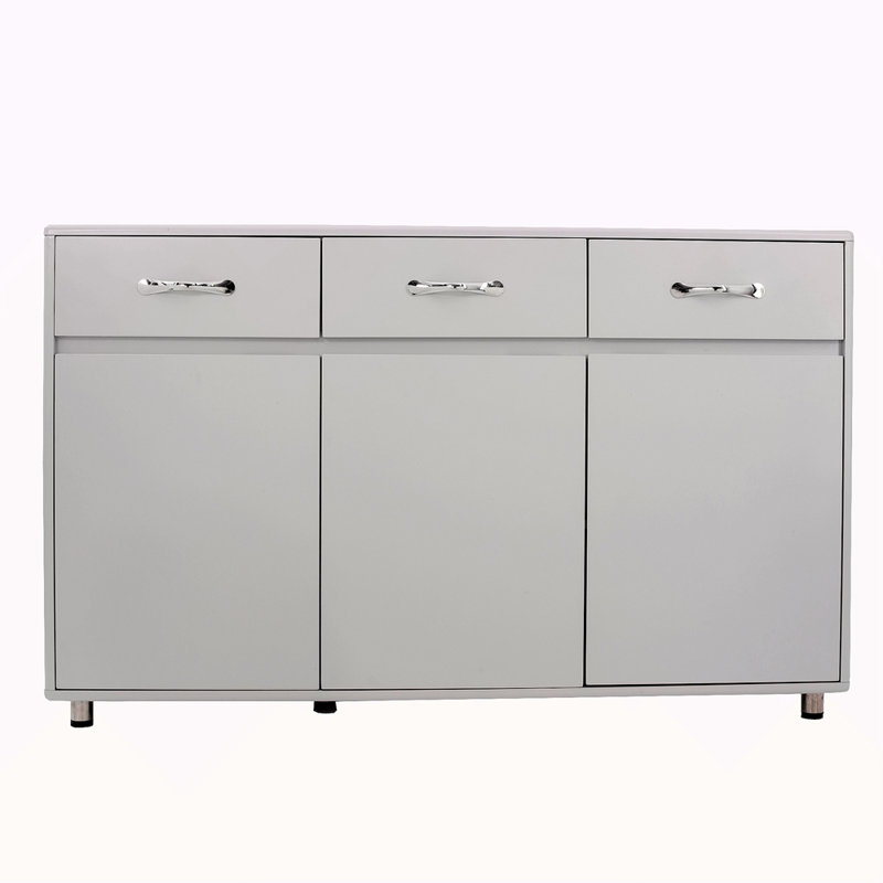 Three Doors Side Table-Grey