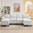 6-Piece 101'' Upholstered U-Shape Sectional-163928661