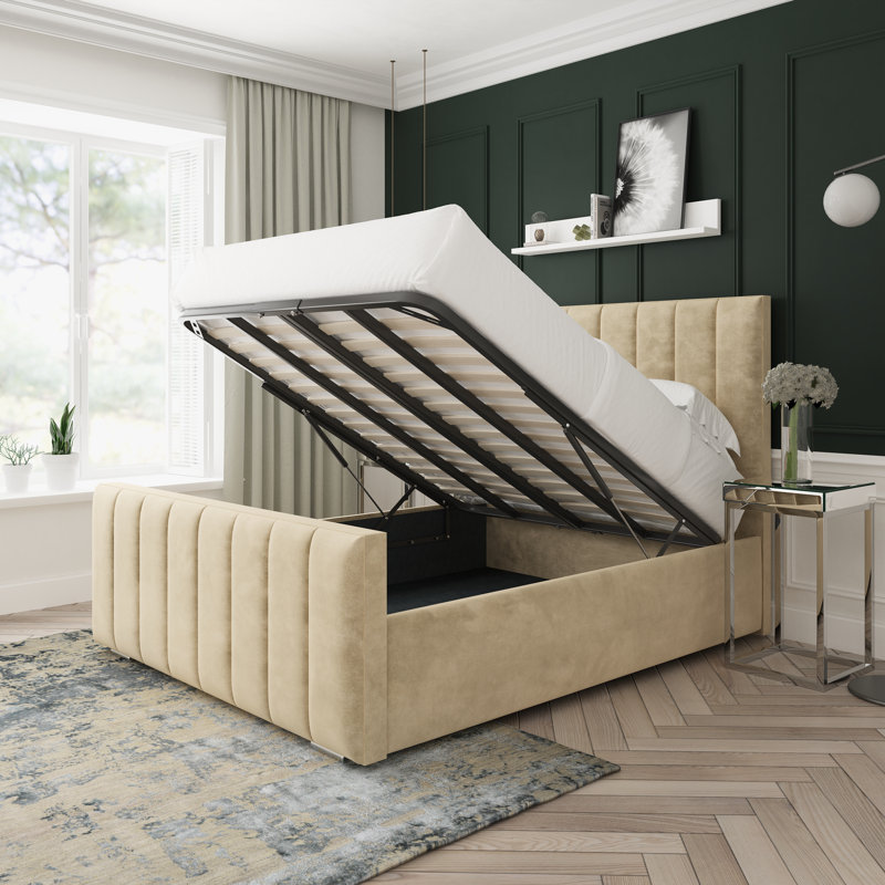 Oakley Conistan Upholstered Ottoman Bed Frame, Single (3'), Cream
