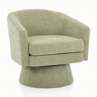 360° Rotating Barrel Chair with Plush Cushioning by Brayden Studio