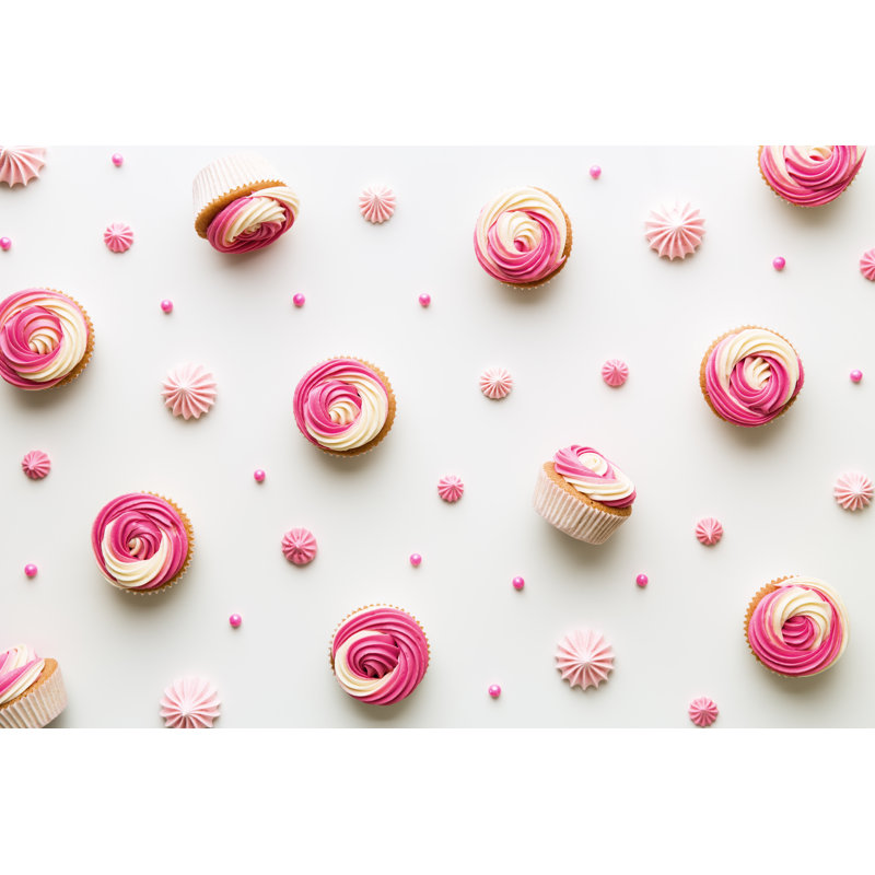 Cupcake Background by RuthBlack - Wrapped Canvas Print, 30cm H x 46cm W