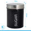 Harbour Housewares - Round Metal Kitchen Sugar Canister-147173126-147173131