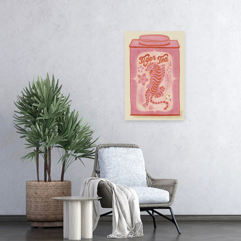 Art contemporain, art rétro de tigre, H 24 po x l 16 po