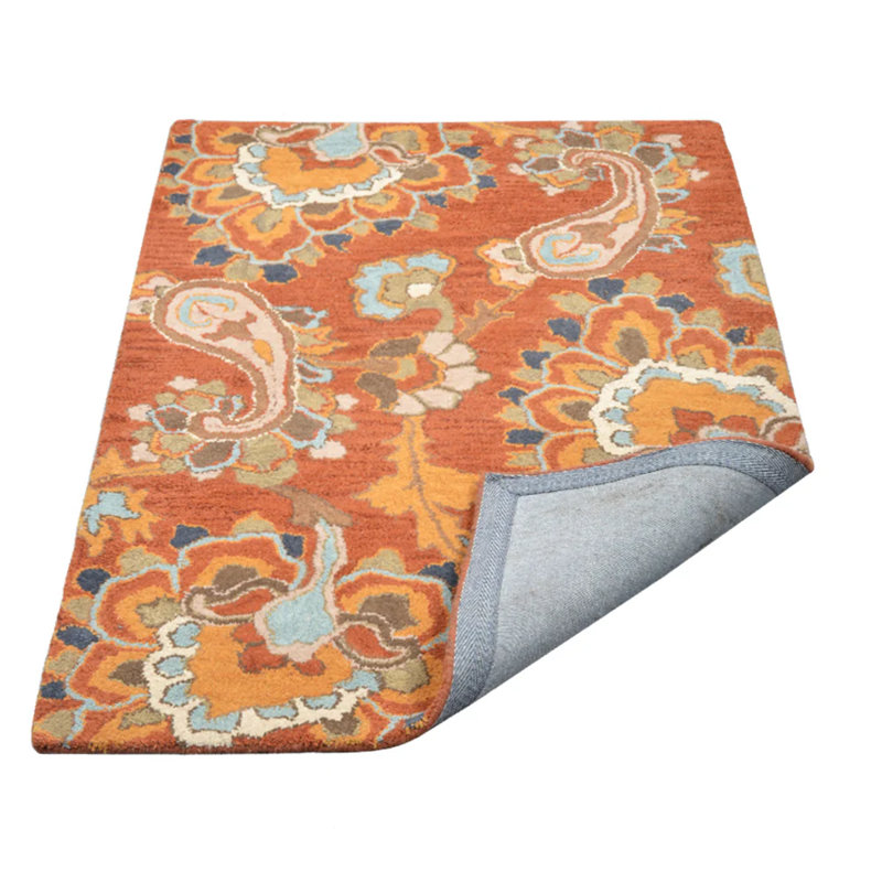 Lipsey HAND TUFTED WOOL ECO-FRIENDLY AREA RUGS - Floral Design | Area Rugs for Living room, Bedroom, Rectangle 5' x 8'